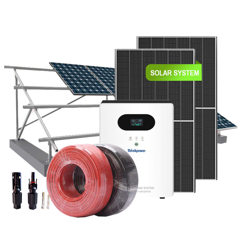 Solar Panel Complete Full Package 30KW 20KW 10KW Power Hybrid Solar Energy Storage System for Home with Inverter