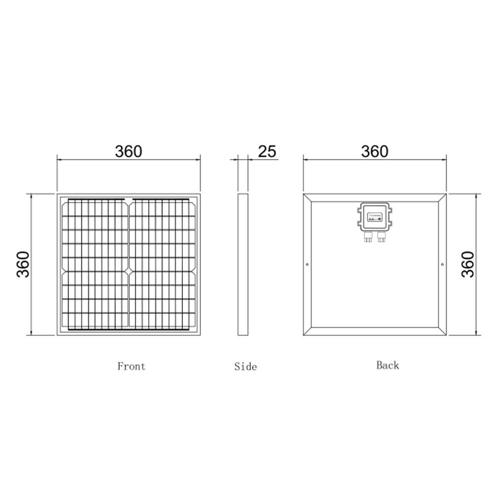 20W 166mm Monocrystalline Mono Solar Cell Small Solar Panel For Home & Outdoor Use