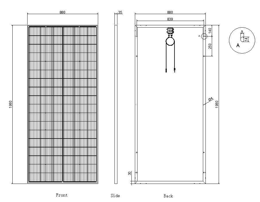 Chinese Solar Panel 350w 360w 370w Outdoor for Inverter Charger Mono