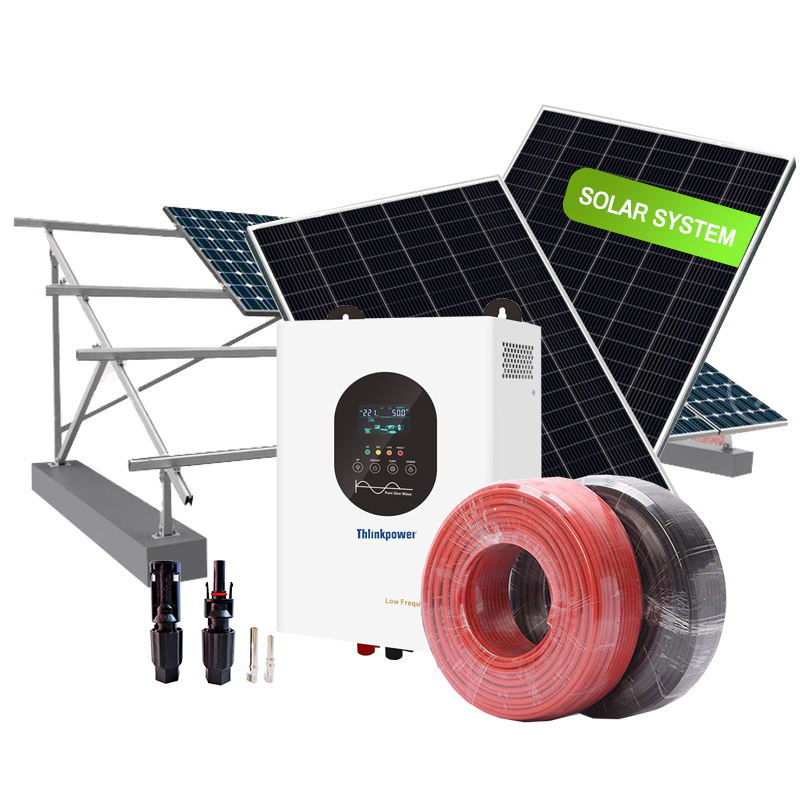 All In One Complete Full Package 500W 500KW 200KW Power Hybrid Solar Energy Storage System for Home with Lithium Battery