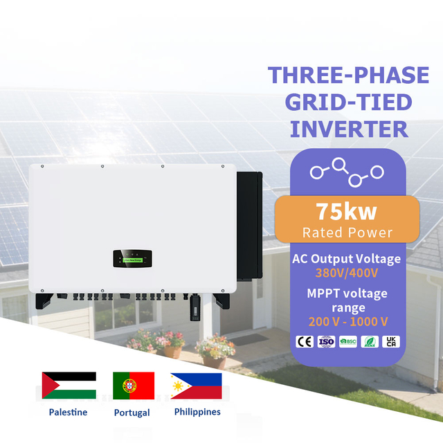 Popular Design Three Phase Grid Tie Inverter 75KW 80KW 90KW 100KW 110KW 3-Phase Solar Inverter