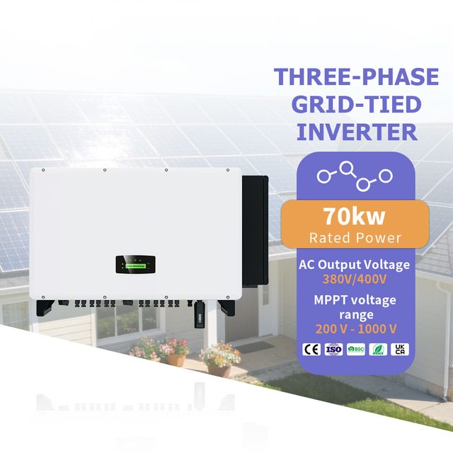 Factory Outlet 80KW 90KW 100KW 110KW Three-Phase 6 MPPT 400VAC On-Grid AC Output Frequency Inverter 3 Phase